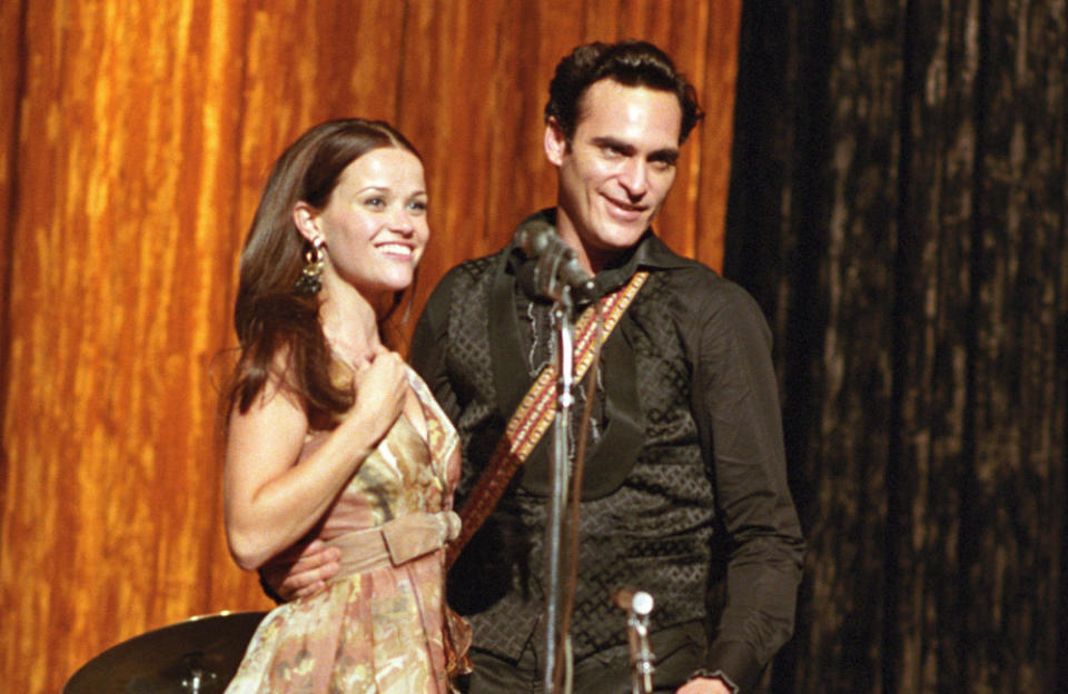 Joaquin Phoenix and Reese Witherspoon earned critical acclaim and more for their portrayals of Johnny Cash and his future wife June Carter. James Mangold's 2005 movie about country music bad boy Cash set the benchmark for modern music biopics. Joaquin and Reese both performed all the songs themselves in the film rather than rely on lip syncing to the original recordings. Reese won the Best Actress Oscar and a BAFTA for her portrayal of singer June, while Joaquin won the Golden Globe Award for Best Actor - Motion Picture Musical or Comedy.