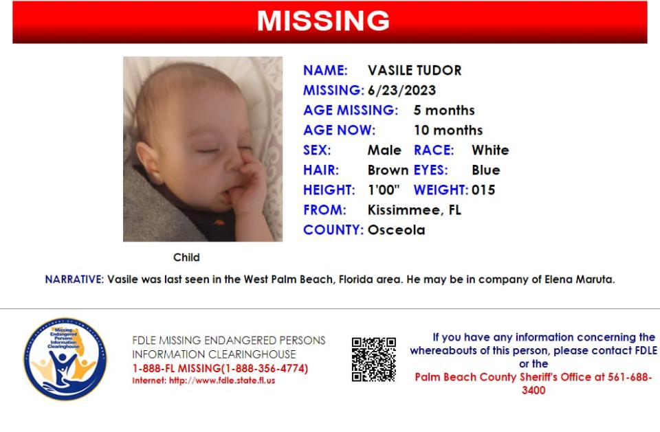 Vasile Tudor was last seen in the West Palm Beach area.