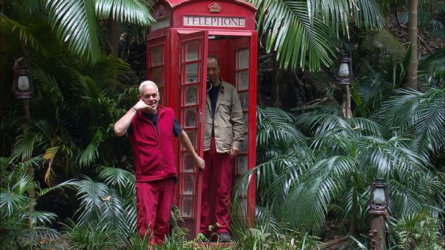 Chris with Matt Hancock in the jungle