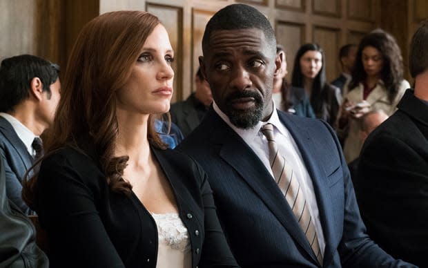 Jessica Chastain and Idris Elba in "Molly's Game" <p>STX</p>