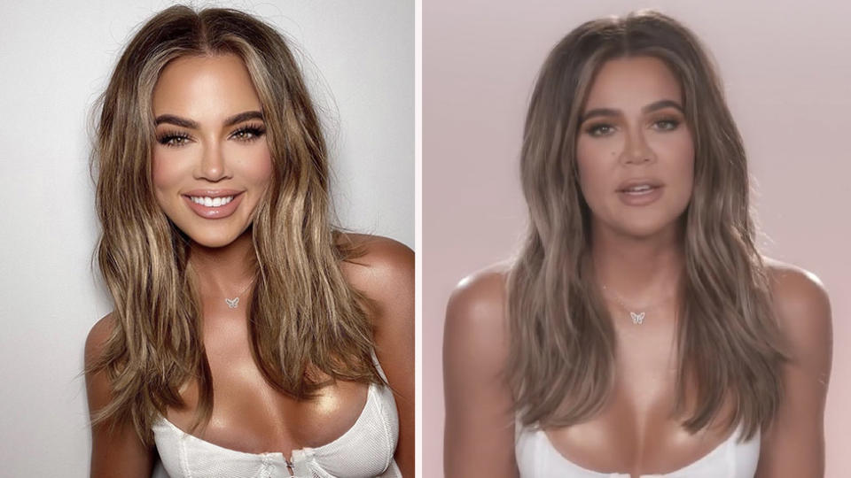 before after Khloe Kardashian transformation snaps