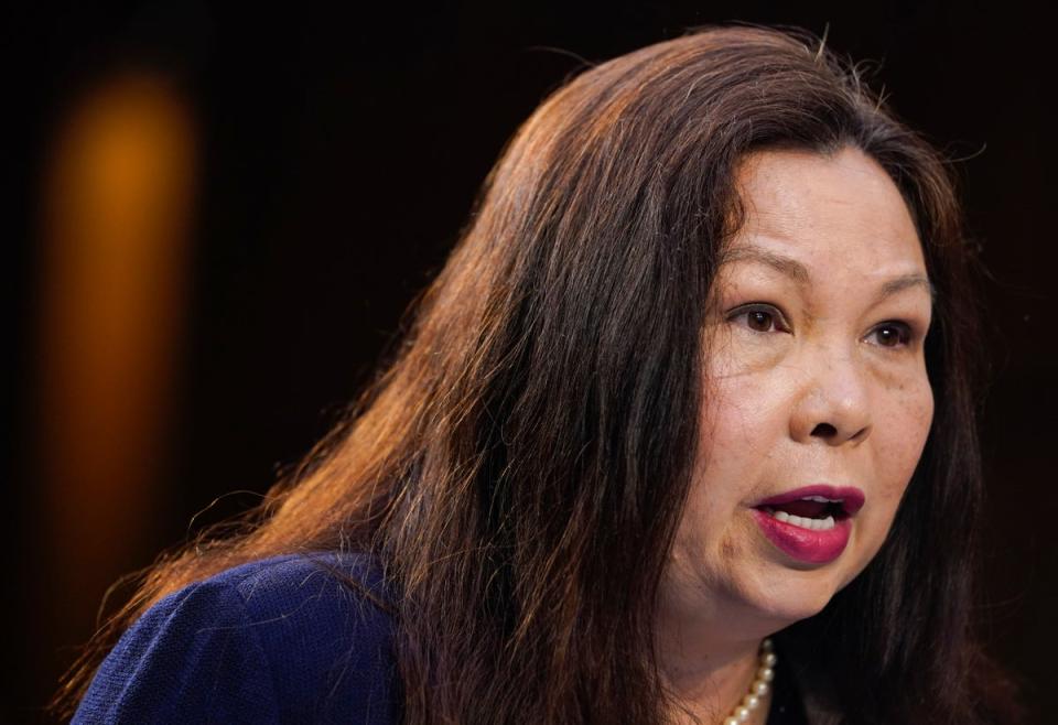 Senator Tammy Duckworth is working to get a doctor she says saved her life out of Gaza after Israel closes the Rafah border crossing (Copyright 2022 The Associated Press. All rights reserved.)