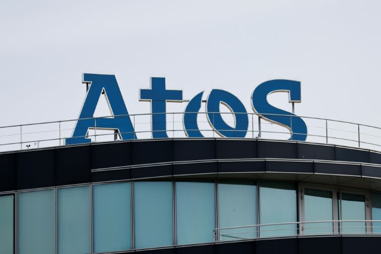 Le siège du groupe d'informatique français Atos, situé à Bezons (Val-d'Oise), près de Paris, photographié le 26 avril 2024 (Ludovic MARIN)