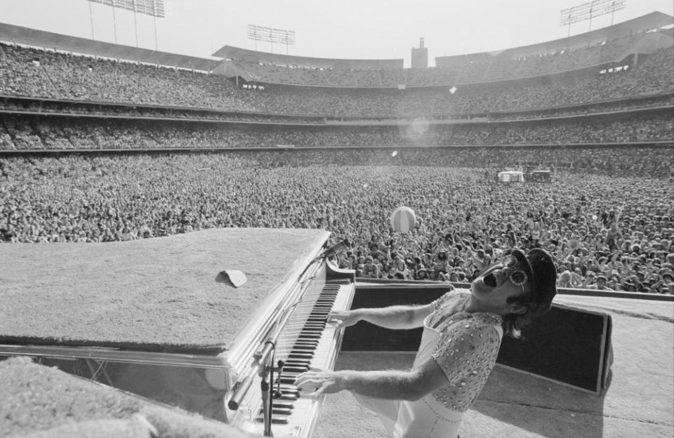 Sir Elton John's Dodger Stadium gig to be live-streamed credit:Bang Showbiz