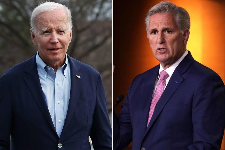 Kevin Dietsch/Getty; Alex Wong/Getty Joe Biden, Kevin McCarthy