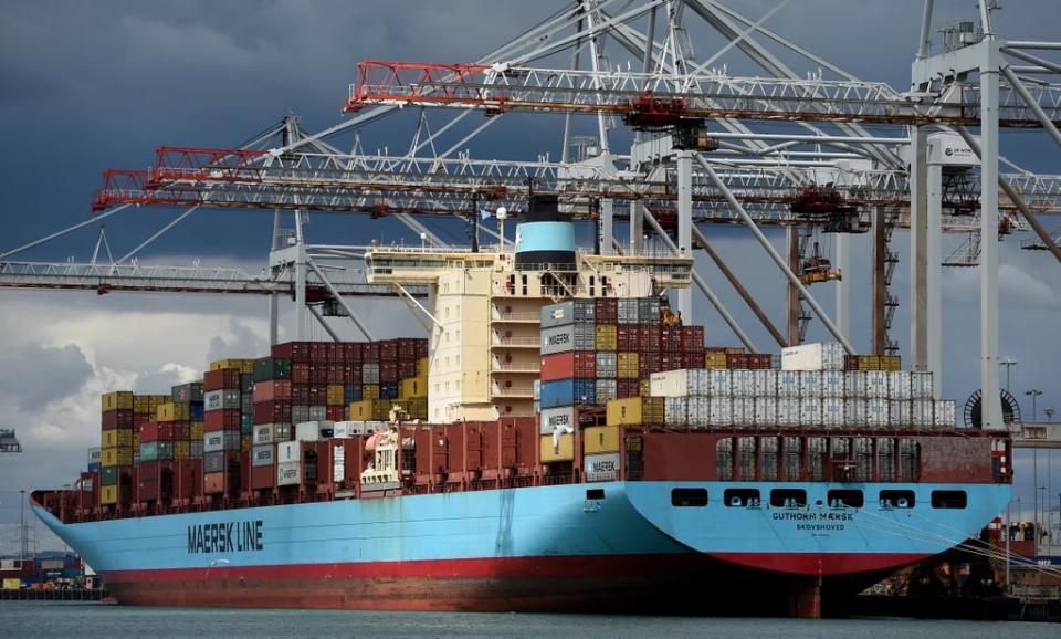 Shipping giant Maersk is diverting freight away from Felixstowe because of a backlog (Andrew Matthews/PA) (PA Archive)