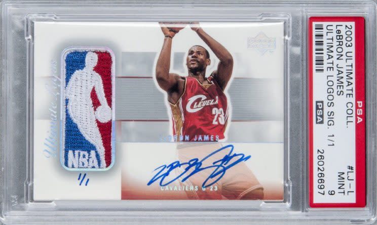 Signed LeBron James rookie card shatters records at auction - Yahoo Sports