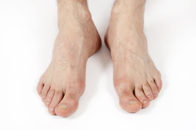 man's feet