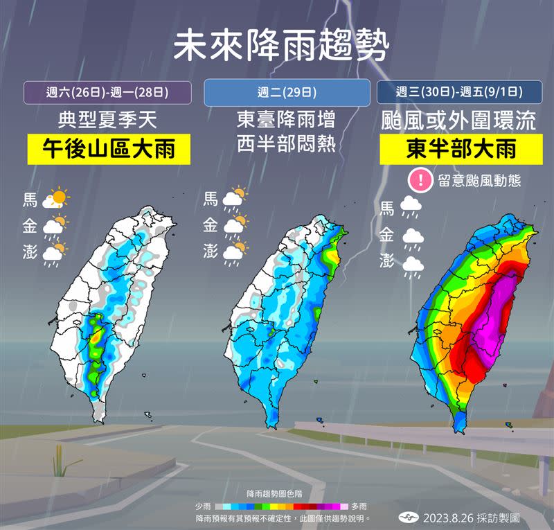 未來降雨趨勢。（圖／氣象局）