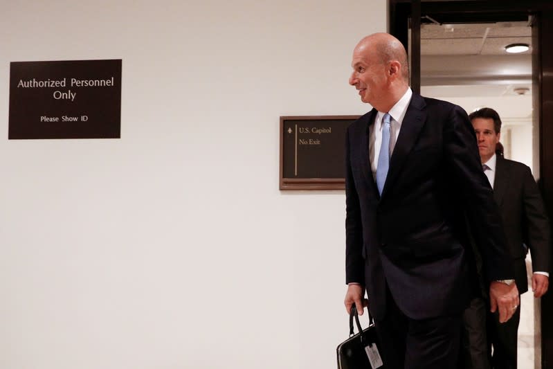 FILE PHOTO: U.S. Ambassador to the European Union Gordon Sondland arrives on Captiol Hill