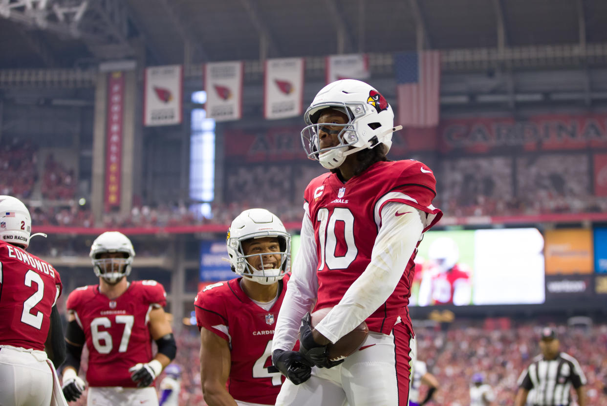 Arizona Cardinals wide receiver Deandre Hopkins has scored a touchdown in four of six games this season. (Billy Hardiman/USA TODAY Sports)