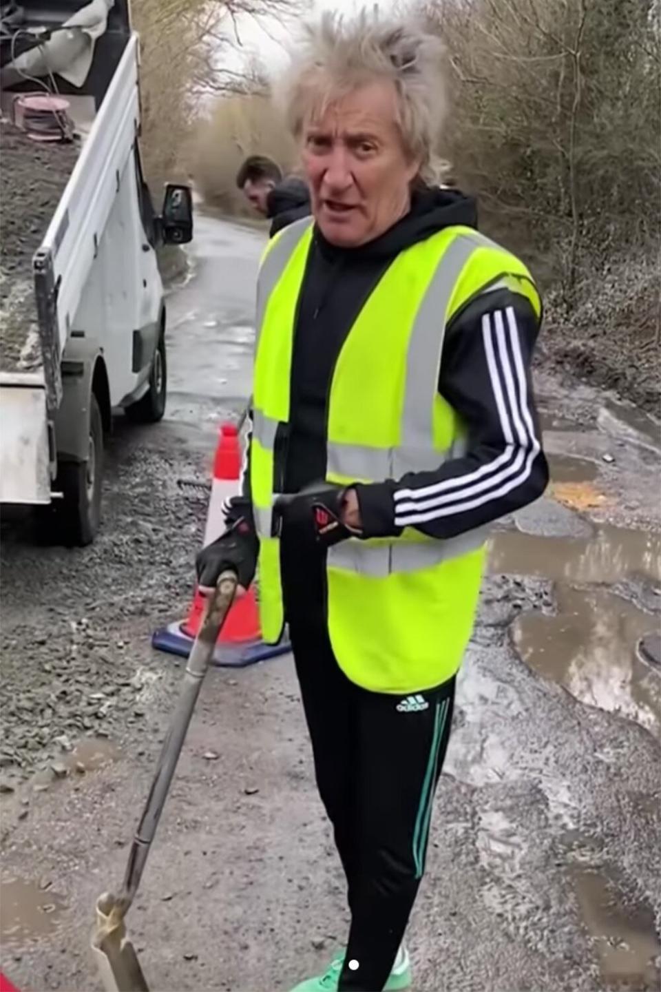 Rod Stewart Fixes Potholes to Protect His Ferrari