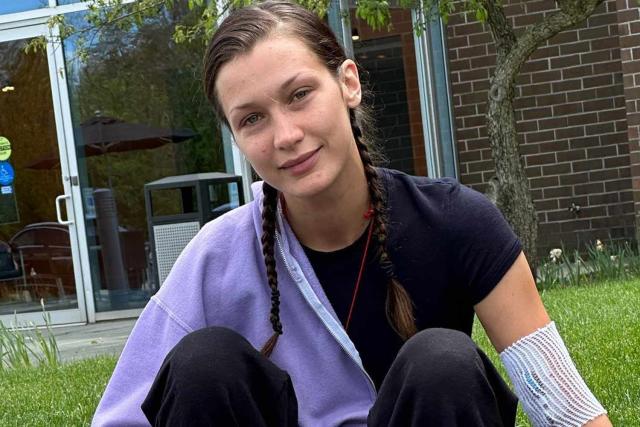 Bella Hadid suffers from unfortunate camel toe in barely-there