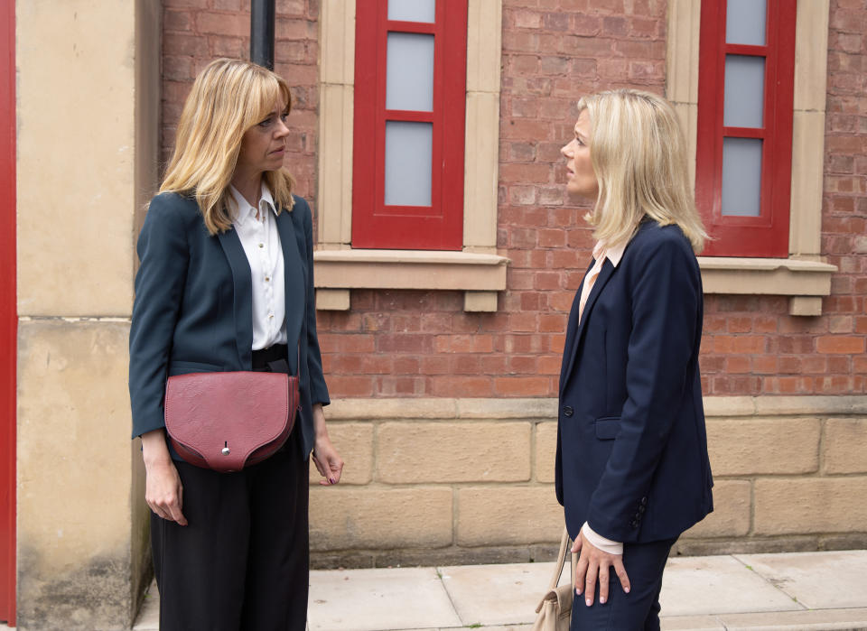 FROM ITV

STRICT EMBARGO - No Use Before Tuesday 6th September 2022

Coronation Street - 1074344

Wednesday 14th September 2022

As they head to court Toyah Battersbyâ€™s [GEORGIA TAYLOR] a bag of nerves, Leanne Battersby [JANE DANSON] begs her not to say something sheâ€™ll regret and let her solicitor do the talking. 

Picture contact - David.crook@itv.com

Photographer - Danielle Baguley

This photograph is (C) ITV Plc and can only be reproduced for editorial purposes directly in connection with the programme or event mentioned above, or ITV plc. Once made available by ITV plc Picture Desk, this photograph can be reproduced once only up until the transmission [TX] date and no reproduction fee will be charged. Any subsequent usage may incur a fee. This photograph must not be manipulated [excluding basic cropping] in a manner which alters the visual appearance of the person photographed deemed detrimental or inappropriate by ITV plc Picture Desk. This photograph must not be syndicated to any other company, publication or website, or permanently archived, without the express written permission of ITV Picture Desk. Full Terms and conditions are available on  www.itv.com/presscentre/itvpictures/terms
