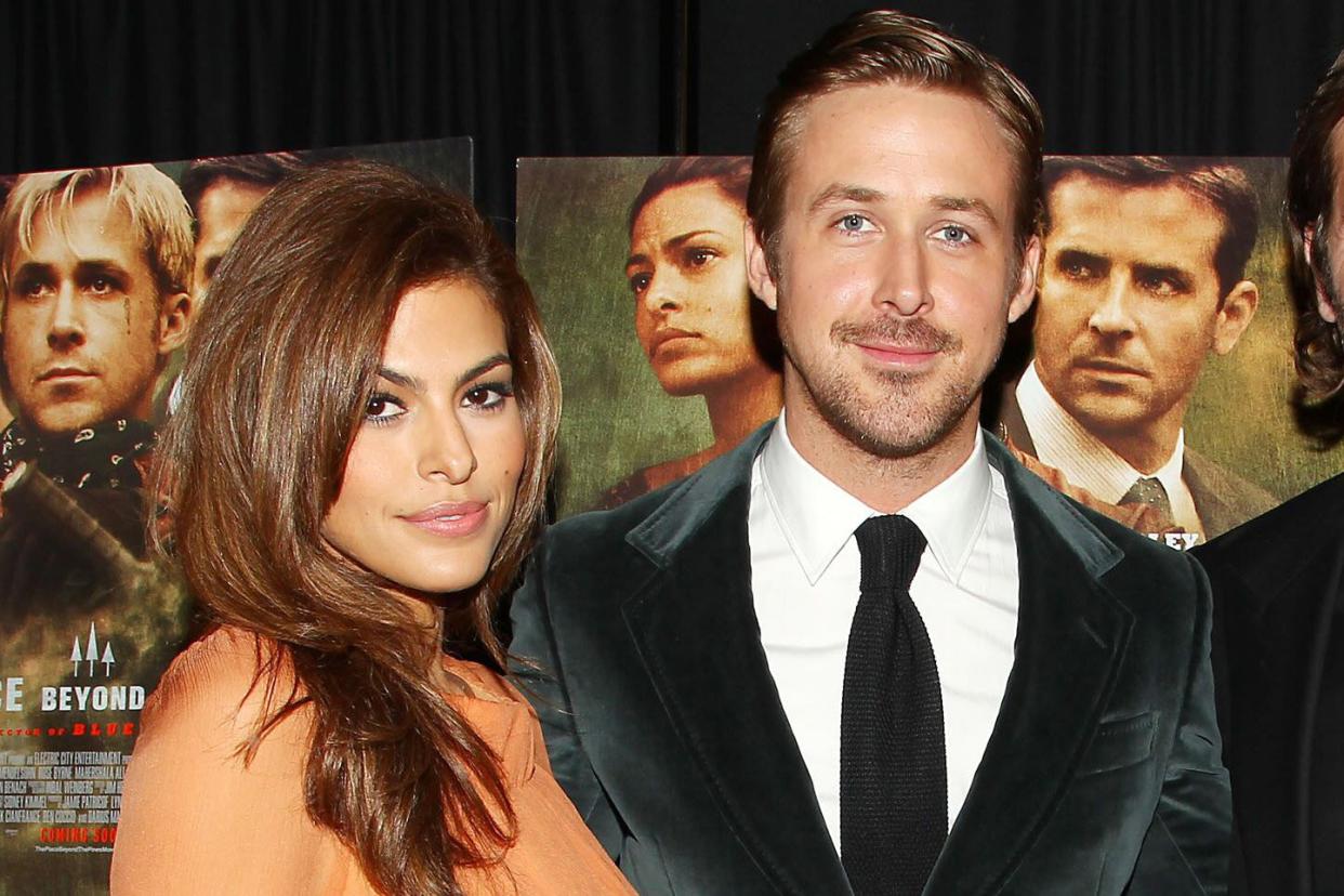 Mandatory Credit: Photo by Dave Allocca/Starpix/Shutterstock (5633422g) Eva Mendes, Ryan Gosling and Bradley Cooper 'The Place Beyond the Pines' film premiere, New York, America - 28 Mar 2013