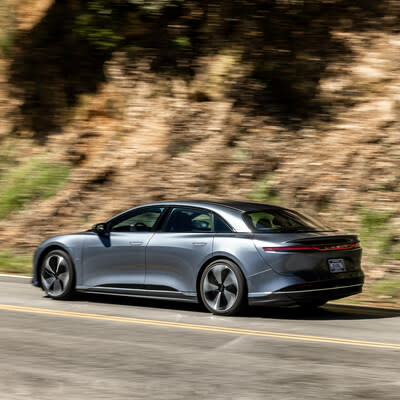 Enhancements to Lucid’s proprietary motor design, battery cell chemistry, and thermal characteristics reduce energy wasted as heat and enable the 2024 Lucid Air Grand Touring to perform at its best even during sustained spirited driving. Owners can get back on the road more quickly as well, with about 15-30% faster DC charging.