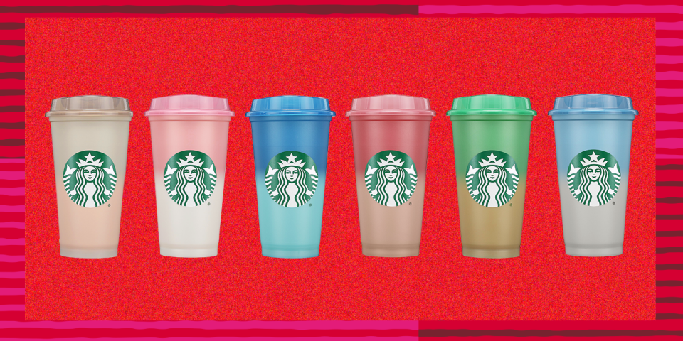 The Color Changing Hot Cup Set, part of the Starbucks holiday cup set.