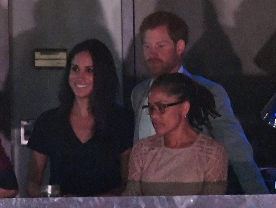 TORONTO, ON - SEPTEMBER 30:  Meghan Markle and Prince Harry are seen on day 8 of the Invictus Games Toronto 2017 on September 30, 2017 in Toronto, Canada.  The Games use the power of sport to inspire recovery, support rehabilitation and generate a wider understanding and respect for the Armed Forces.  (Photo by Karwai Tang/WireImage)