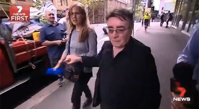 Kamm walking outside court on Friday. Picture: 7 News