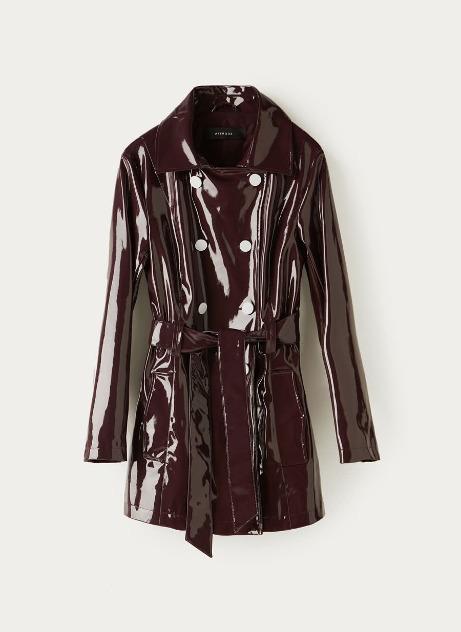 <p>There’s a reason why we talk about the British weather so much, it’s unpredictable. So as autumn approaches, make sure to snap up a vinyl trench. Team with ankle boots and you’re sartorially prepped for the rain.<br><em><a rel="nofollow noopener" href="https://www.uterque.com/gb/ready-to-wear/outwear/coats/patent-finish-trench-coat-c1176001p7890598.html?color=605&listId=parrilla_woman%2Foutwear%2Fcoats&listPosition=5" target="_blank" data-ylk="slk:Uterqüe;elm:context_link;itc:0;sec:content-canvas" class="link ">Uterqüe</a>, £175</em> </p>