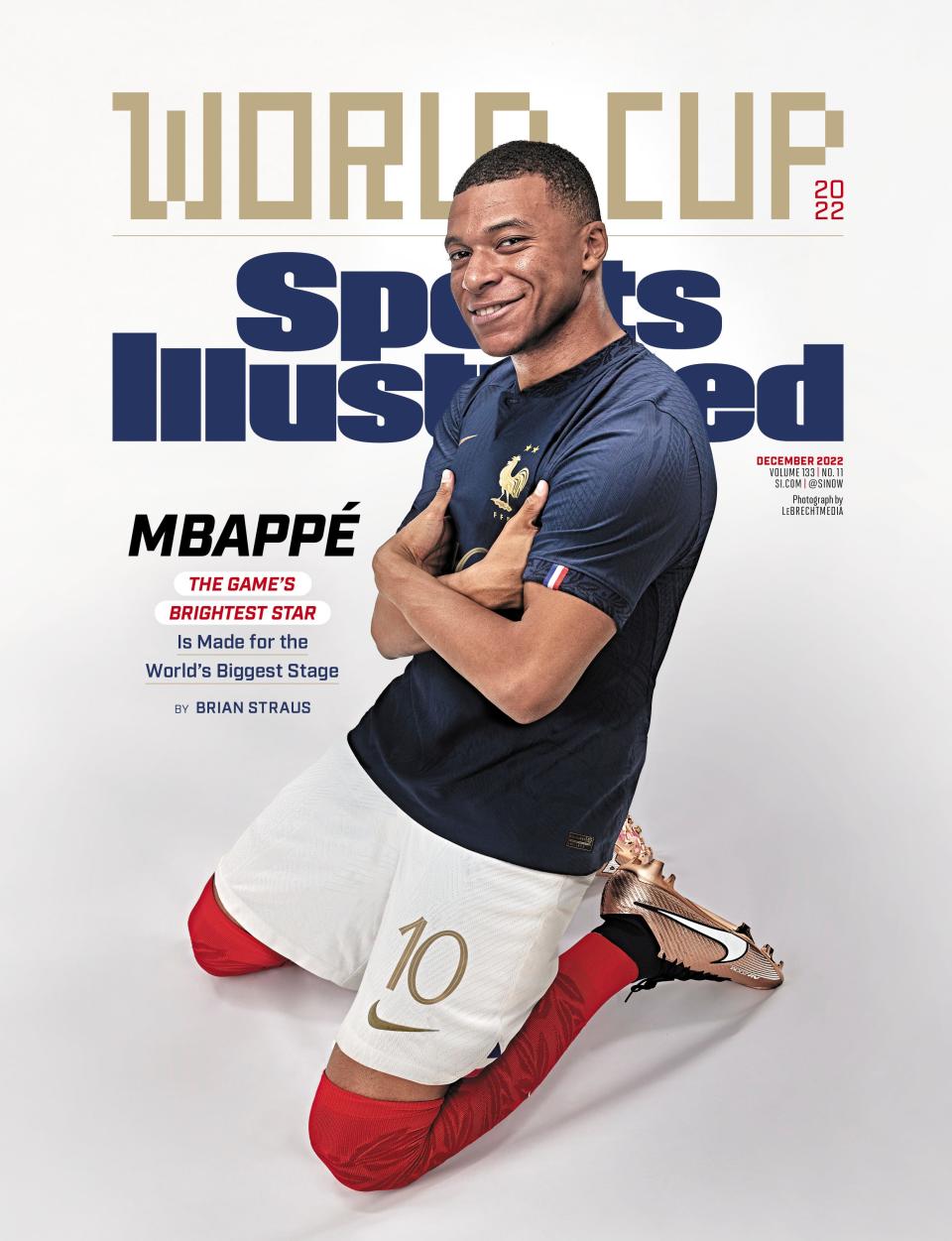 Global superstar Kylian MbappŽ on the cover of 2022 Sports Illustrated World Cup preview