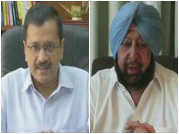 Delhi Chief Minister Arvind Kejriwal and Punjab Chief Minister Capt Amarinder Singh (File Photo)