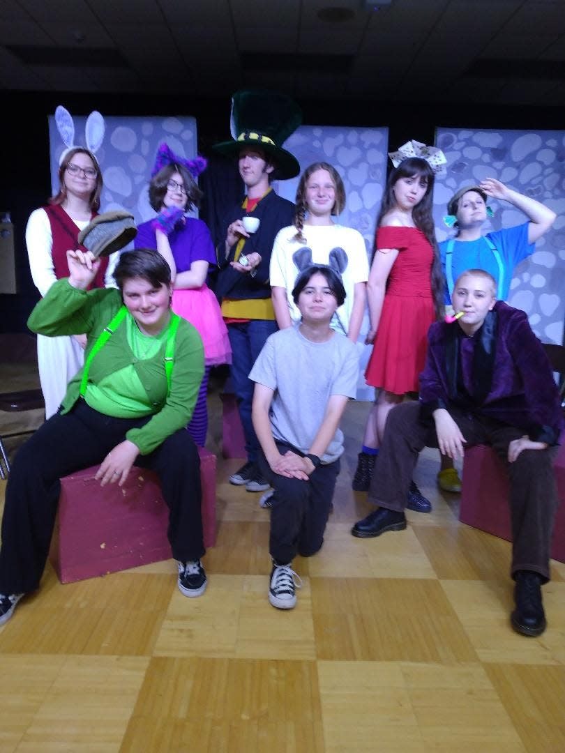 Members of the cast of "Alice@Wonderland," South Brunswick High School.