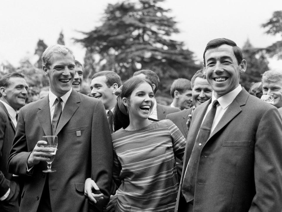 With England goalkeeper Gordon Banks and actor Vivien Ventura in 1966 (PA)