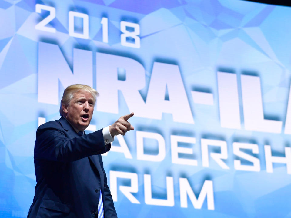 Trumps Rede bei der NRA schlug in Frankreich hohe Wellen. (Bild-Copyright: Susan Walsh/AP Foto)