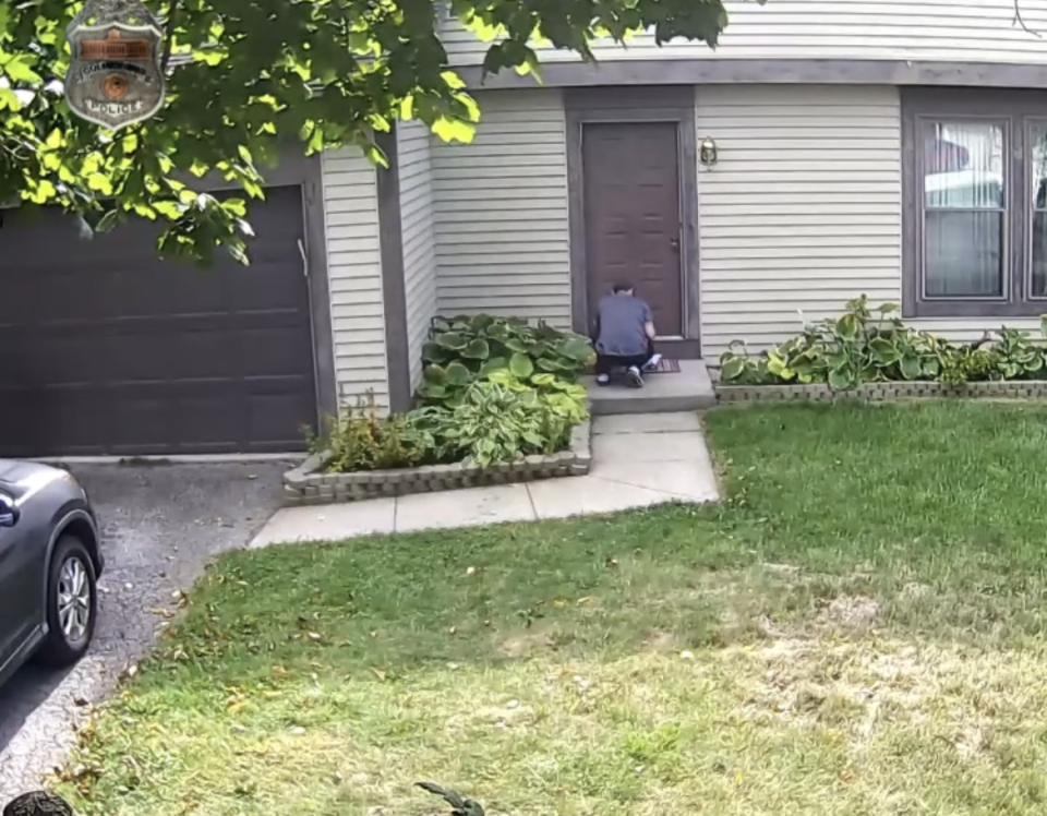 A man is seen on surveillance camera stealing a package from the porch of a home on Columbus' Northwest Side. Porch pirates become more prevalent during the holiday season, as more packages are delivered.