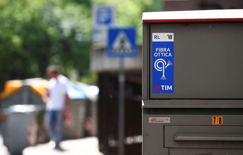 FILE PHOTO: A Telecom Italia's control unit of fiber optics is seen in Perugia