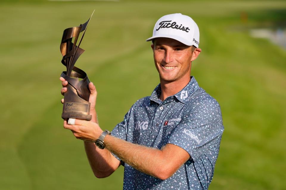 Will Zalatoris claimed his maiden PGA Tour victory in a dramatic playoff at the FedEx St Jude Championship (Mark Humphrey/AP) (AP)