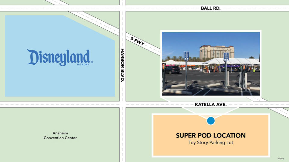 A map of the vaccination site's location.