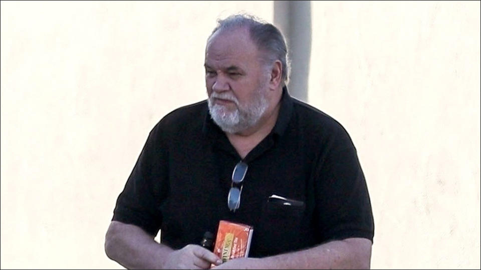 Thomas Markle, 73, didn’t travel to the royal wedding. Source: Yahoo Magazines