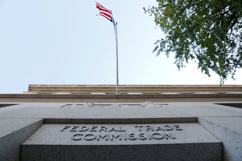 FILE PHOTO: Signage is seen at the Federal Trade Commission headquarters in Washington, D.C.