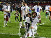 Im Champions League-Finale 2014 gewann Real Madrid gegen Atlético Madrid. Am Ende stand es 4:1. (Bild-Copyright: Miguel Riopa/AFP)