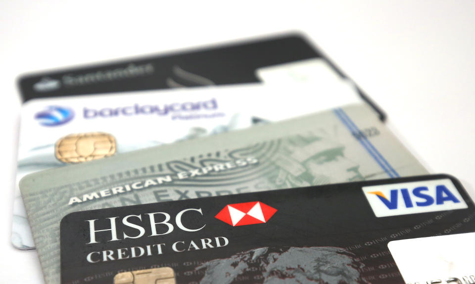 Credit cards from Santander, Barclaycard, American Express and HSBC 