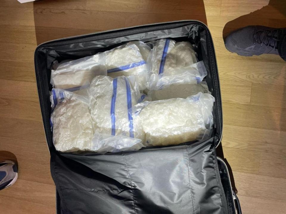 Officers found the drugs stashed in a suitcase in a bedroom closet and arrested two men. Special Narcotics prosecutors office