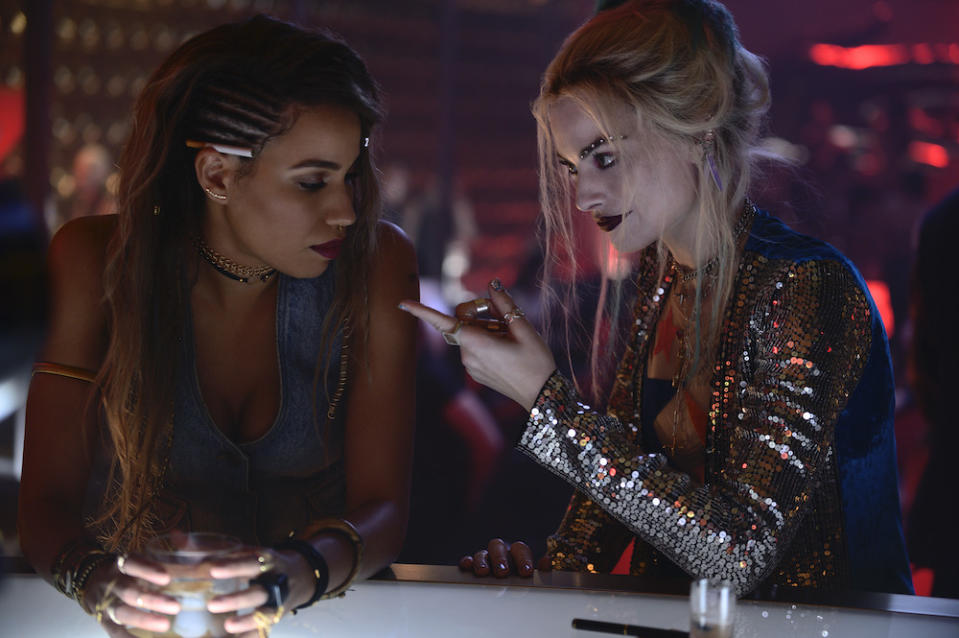 Jurnee Smollett-Bell as Dinah Lance and Margot Robbie as Harley Quinn in Birds of Prey (PHOTO: Warner Bros Pictures)