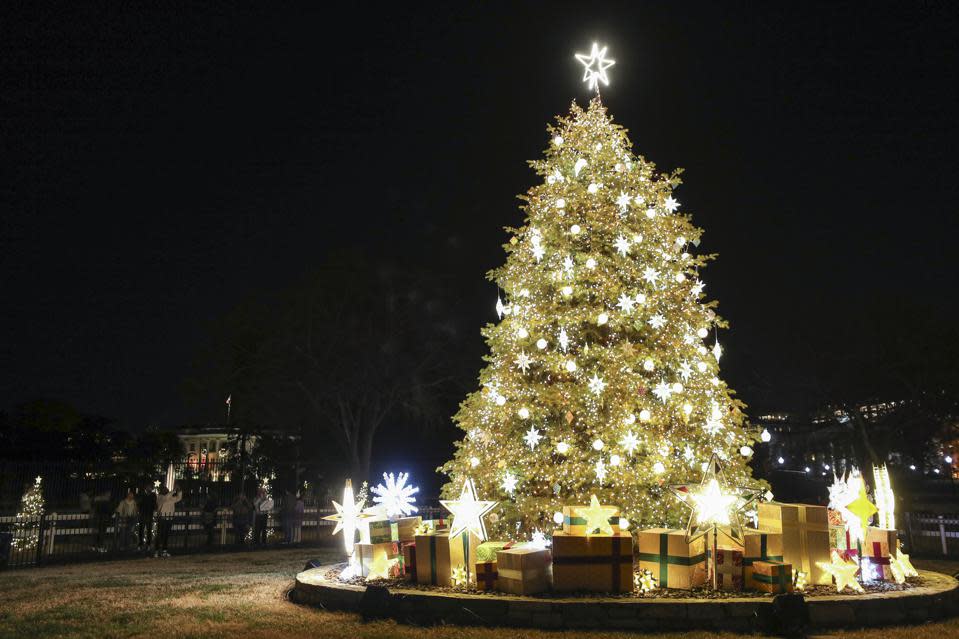 Árbol de Navidad frente a la Casa Blanca de Washington DC.