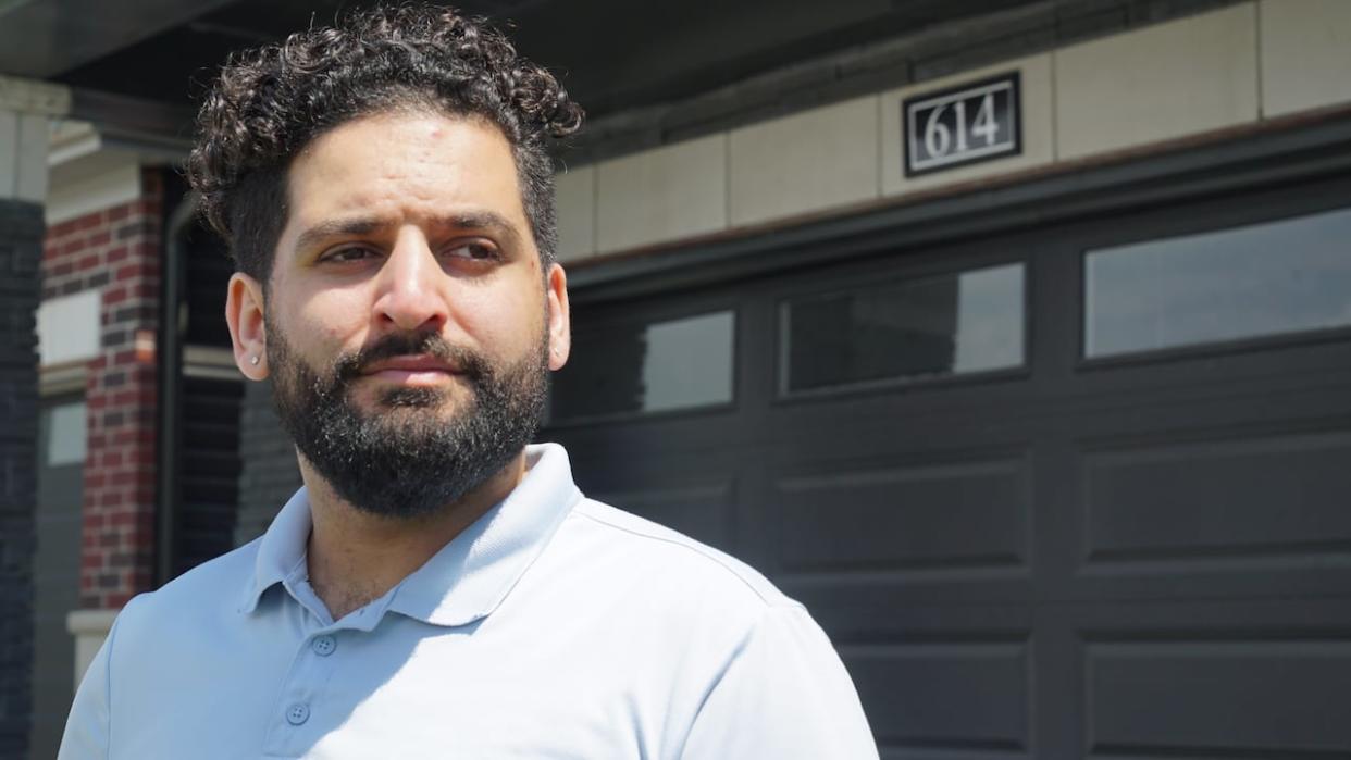 Stephen Bakalian, who lives at 614 Ribbon St. in Manotick, said he's disappointed and concerned after the City of Ottawa backtracked on a plan to reassign duplicate house numbers at the end of his suburban road. (Matthew Kupfer/CBC - image credit)
