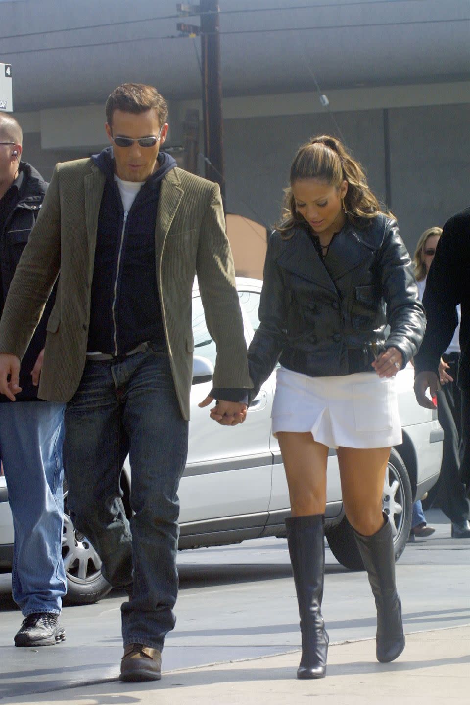 jennifer lopez and ben affleck on video set