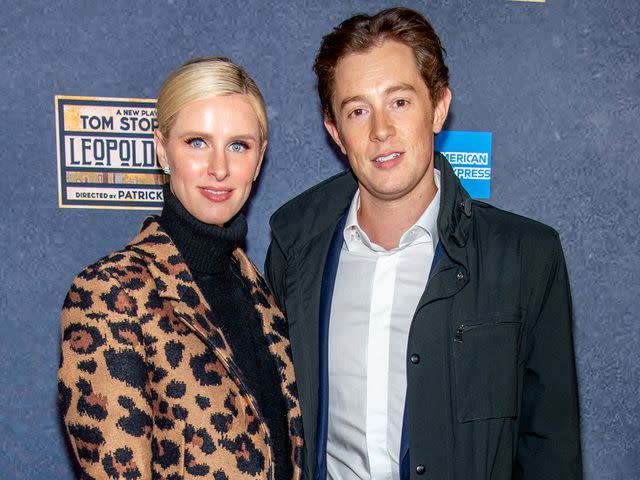 <p>Roy Rochlin/Getty</p> Nicky Hilton Rothschild and James Rothschild attends the "Leopoldstadt" Broadway opening night on October 02, 2022 in New York City.