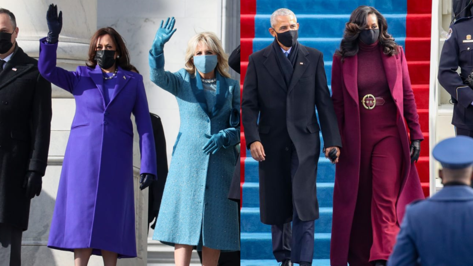 Everyone is wearing purple on Inauguration Day