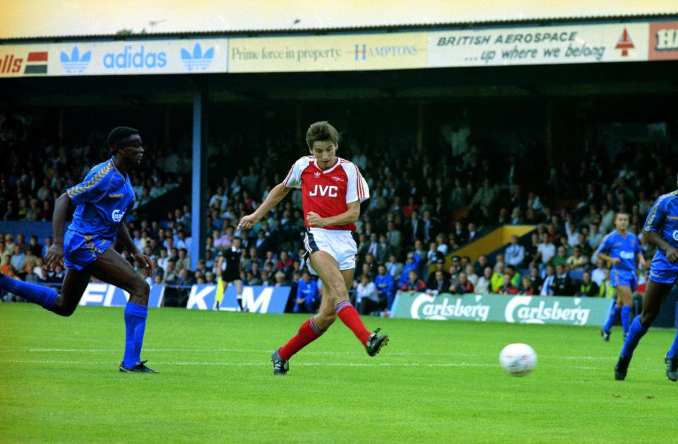 The good old days: Arsenal visited Wimbledon’s Plough Lane back in 1988 – the year the Dons won the FA Cup