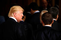 <p>President Donald Trump looks on at the G20 summit in Hamburg, Germany July 7, 2017. (Photo: Carlos Barria/Reuters) </p>