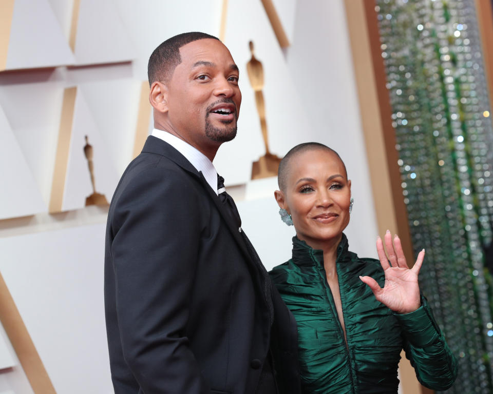 Will smith and Jada Pinkett-Smith at the oscars