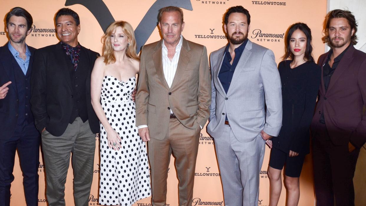 LOS ANGELES - MAY 30: Cast at the "Yellowstone" Season 2 Premiere Party at the Lombardi House on May 30, 2019 in Los Angeles, CA.