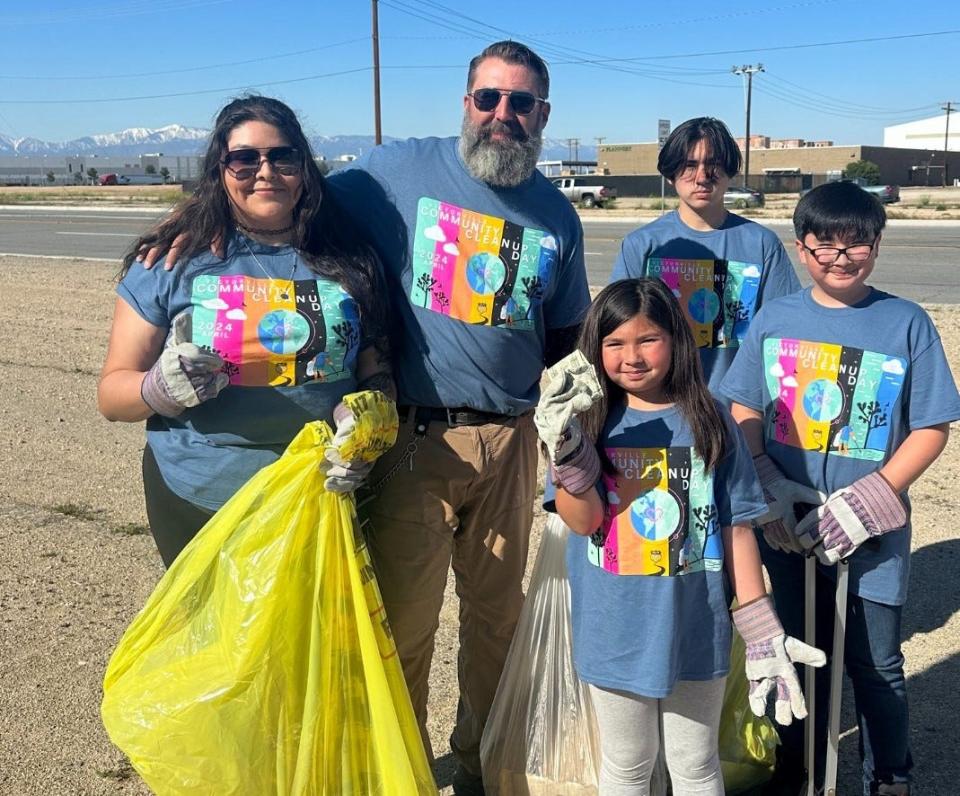 Volunteers take part in Victorville's Community Cleanup Day event on Saturday, April 20, 2024.