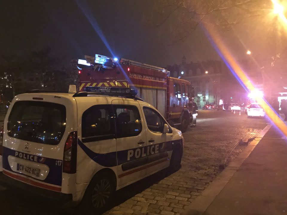 Police said the fire was not related to terrorism. Photo: @RemyBuisine/ Twitter